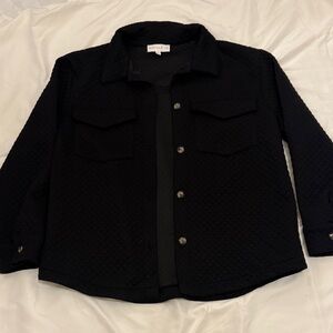 Classic Black Quilted Utility Jacket